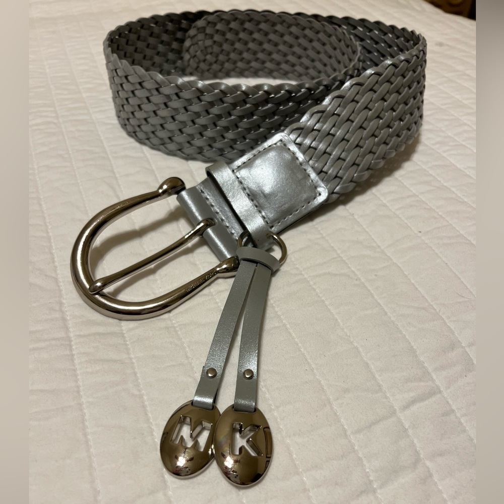 40 inch silver/gray Michael Kors belt